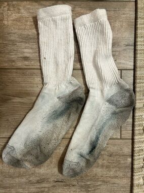 11 Days Worn White Crew Socks